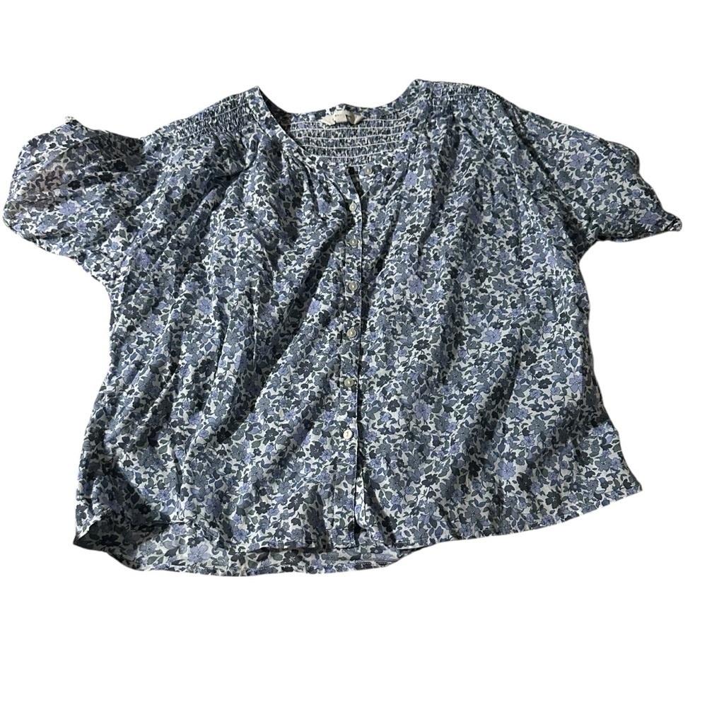 Lucky Brand Blue Floral Blouse